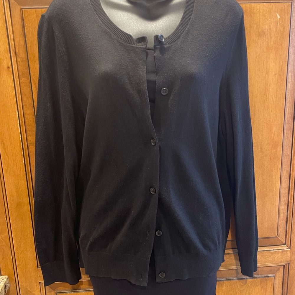 Coach black cardigan sweater